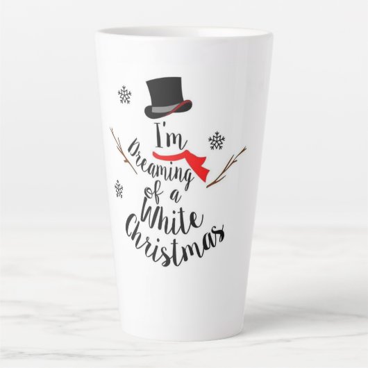 Ik droom van een witte kerstlatte Mok (Voorkant)
