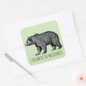 Ik droom van het Wilderness Walking Beer Vierkante Sticker (Envelop)