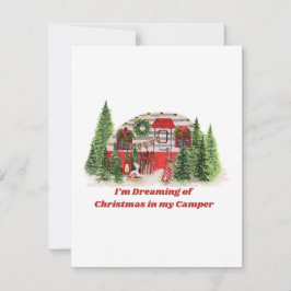 Ik droom van Kerstmis in mijn camper op een Feestdagenkaart