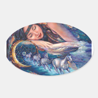 Ik droom van paarden ovale sticker