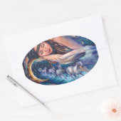 Ik droom van paarden ovale sticker (Envelop)