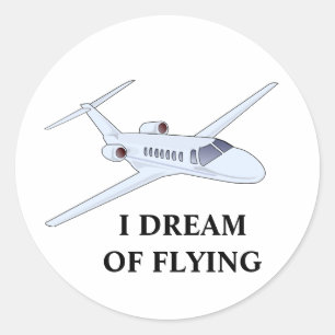 IK DROOM VAN VLIEGENDE STICKER