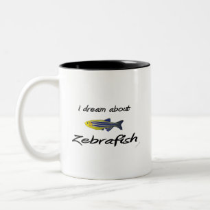 Ik droom van zebravis tweekleurige koffiemok