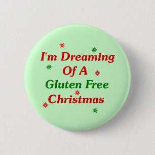 Ik droomde van een luten vrije kerst ronde button 5,7 cm