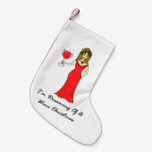 Ik droomde van een Wine Kerstmis Kleine Kerstsok (Voorkant (Hangend))