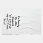 Ik droomde van een witte kersthanddoek theedoek (Horizontaal)