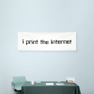 Ik druk het internet af spandoek