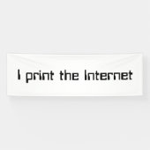 Ik druk het internet af spandoek (Horizontaal)
