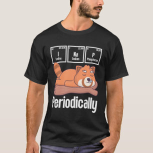 Ik dutje periodiek Wetenschap Red Panda Lazy Joke T-shirt