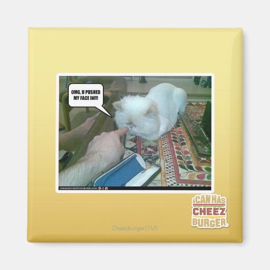 Ik duwde mijn gezicht erin! magneet (Voorkant)