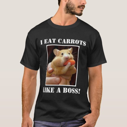IK EAT KARROTEN ALS EEN BOSS! T-SHIRT (Voorkant)