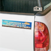 Ik eet aquariumrotsen, bumpersticker (Op Truck)