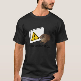Ik eet asbest Funny Cursed Cat Meme T Shirt