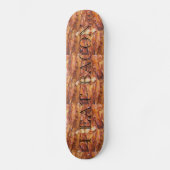 Ik eet Bacon-tekst met achtergrond Skateboard (Voorkant)