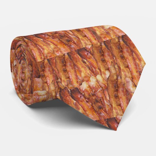 Ik eet Bacon-tekst met achtergrond Stropdas (Opgerold)