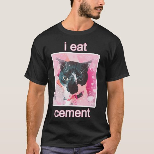 Ik eet cementkat t-shirt (Voorkant)