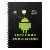 Ik eet code voor een levende softwareontwikkelaar notitieboek (Voorkant)