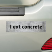 Ik eet concrete grappige constructie bumpersticker (Op auto)