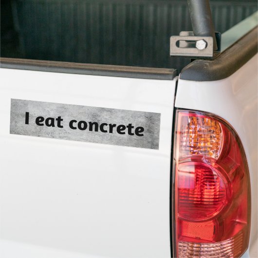 Ik eet concrete grappige constructie bumpersticker (Op Truck)