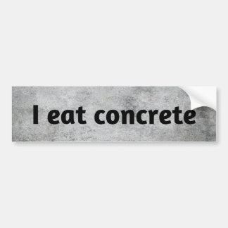 Ik eet concrete grappige constructie bumpersticker