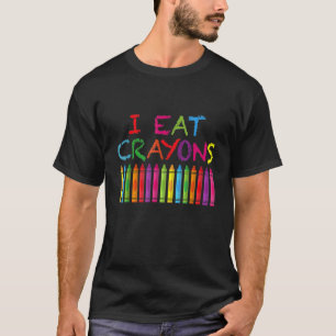 Ik eet Crayons Funny Crayon T-shirt Funny Artists