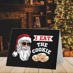 Ik eet de Cookie Funny Dirty Joke Kerstmis Feestdagen Kaart