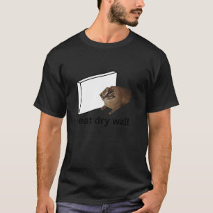 Ik eet droge muur grappige vervloekte kat losgesla t-shirt