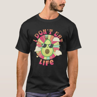 Ik eet geen leven Vegan Retro Vegetarisch T-shirt