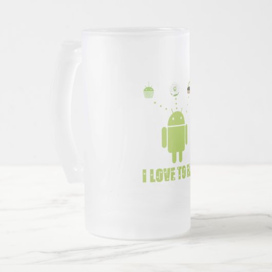 Ik eet graag (Android Software Developer Humor) Matglas Bierpul (Voorkant links)
