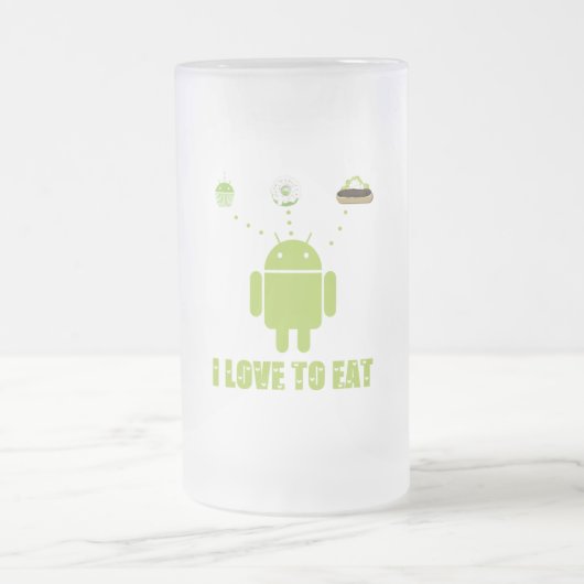 Ik eet graag (Android Software Developer Humor) Matglas Bierpul (Center)