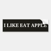 Ik eet graag appel Bumpersticker (Voorkant)