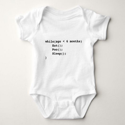 Ik eet ik poo ik slaap baby programmeren romper (Voorkant)