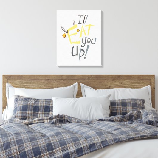 Ik eet je op grafisch canvas afdruk (Insitu (Slaapkamer))