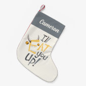 Ik eet je op grafisch | Jouw namen toevoegen Kleine Kerstsok (Voorkant (Hangend))