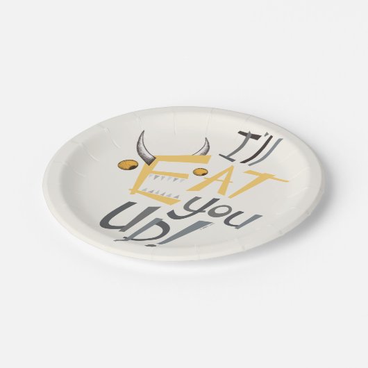 Ik eet je op grafisch papieren bordje (Gekanteld)