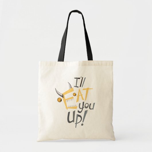 Ik eet je op grafisch tote bag (Voorkant)