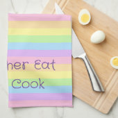 Ik eet liever dan dat er een gestreept pastaafje i theedoek (Quarter Fold)