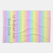 Ik eet liever dan dat er een gestreept pastaafje i theedoek (Horizontaal)