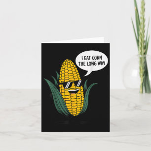 Ik eet maïs de lange weg grappig eten citaat maïs kaart