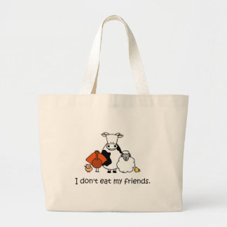 Ik eet mijn vrienden niet op grote tote bag