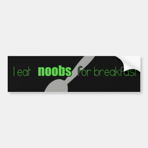 Ik eet N00bs voor ontbijtBumpersticker Bumpersticker