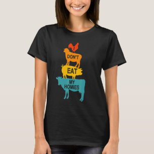 Ik eet niet op m'n huis Vegan Vegetarian Vegan. T-shirt