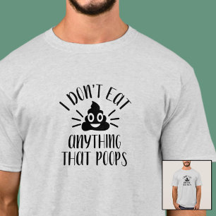 Ik eet niets dat poeps, Vegan Man opeet T-shirt