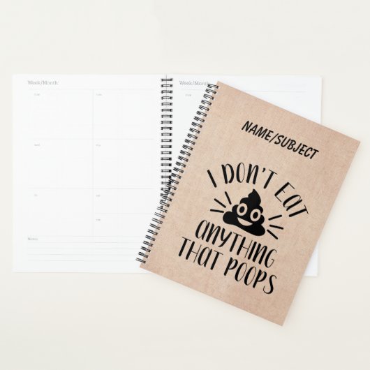 Ik eet niets dat poeps, Vegan Planner (Display)