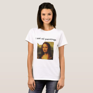 Ik eet olieschilderijen t-shirt