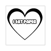 Ik eet papier rubberstempel (Afrduk)