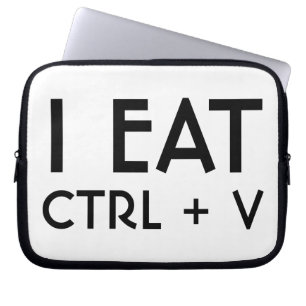 Ik Eet Plaktoets Combinatie Grappige Opmerking Laptop Sleeve