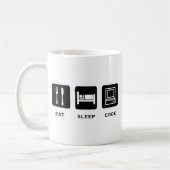 Ik eet, slaap en code koffiemok (Links)