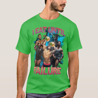 Ik eet tot mislukken retro t-shirt