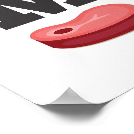 Ik eet vlees om het te overwinnen poster (Hoek)